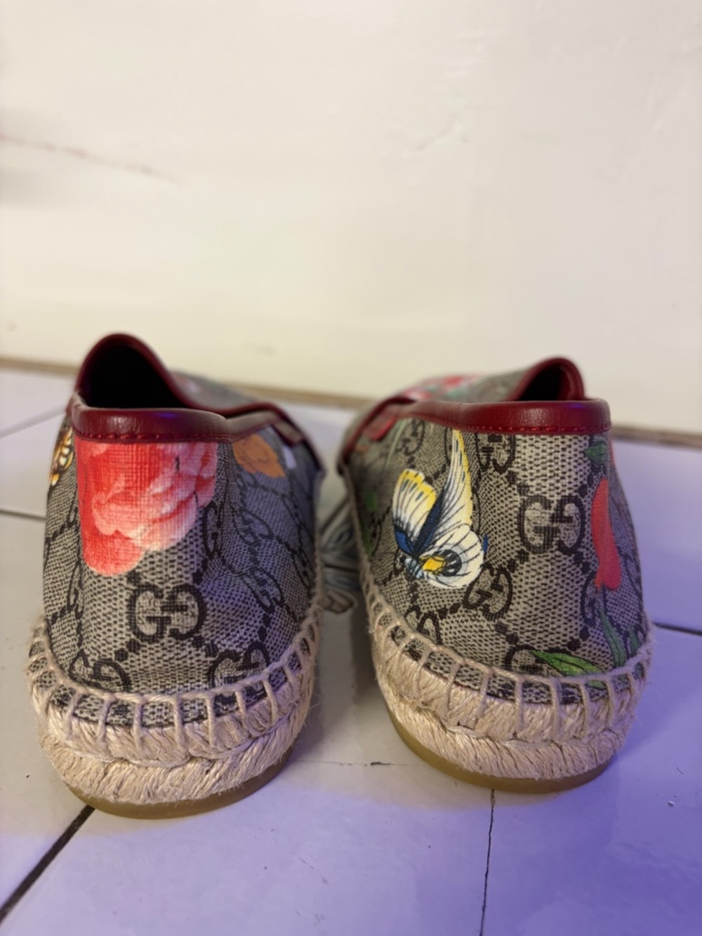 Gucci Women's GG Supreme Tian Espadrille Flats Sz. US10 - Picture 11 of 16